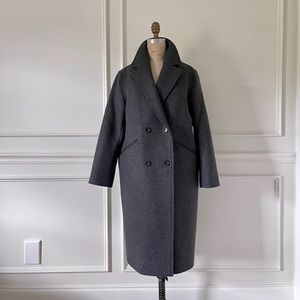 Everlane The Italian ReWool® Overcoat in Dark Charcoal